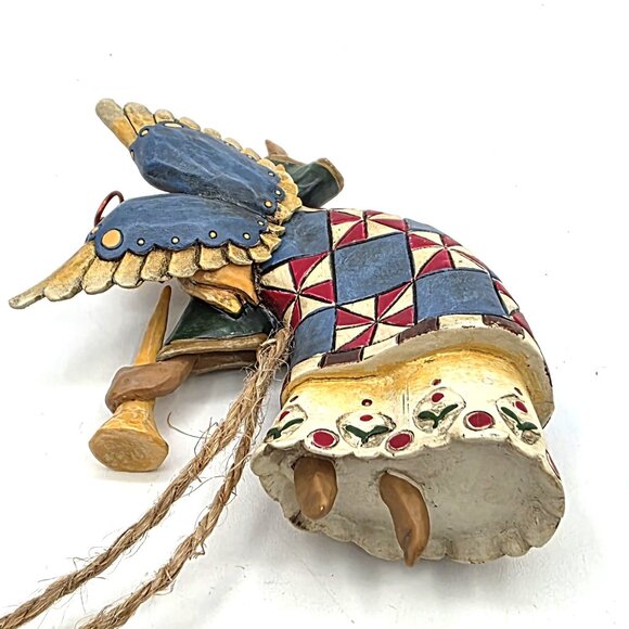 Jim Shore Heartwood Creek Enesco Angel With Trumpet 2002 Christmas Ornament 4" - Picture 7 of 8